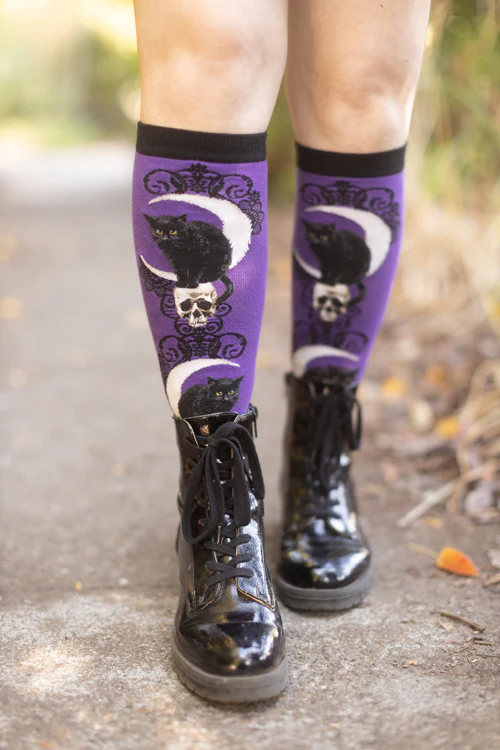 Black Cat Moon Knee High - Image 8