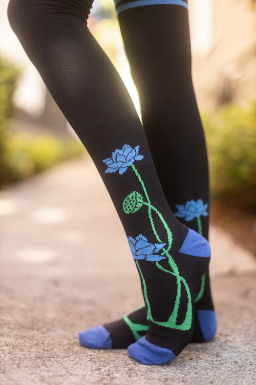 Botanical Nouveau Thigh High Socks - Image 11