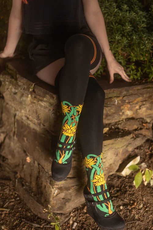 Botanical Nouveau Thigh High Socks - Image 16