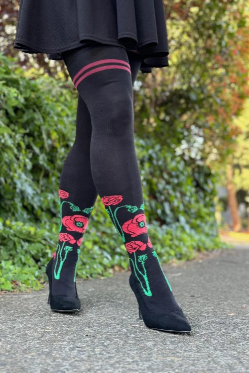 Botanical Nouveau Thigh High Socks - Image 3