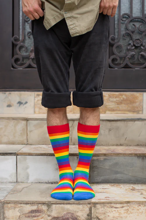 Classic Rainbow Striped Crew - Image 3