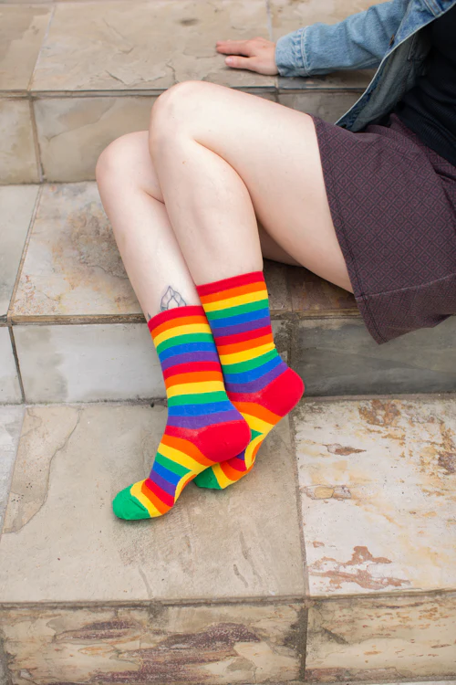 Classic Rainbow Striped Crew - Image 5