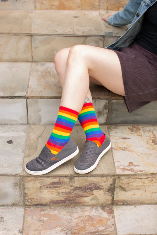 Classic Rainbow Striped Crew - Image 6