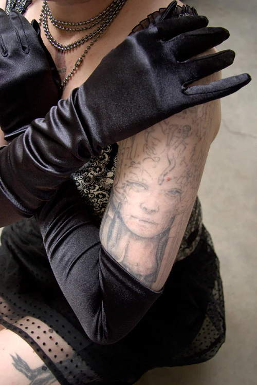 Extra Long Satin Gloves - Image 4