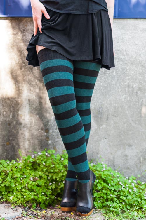 Longer Striped Extraordinary Thigh High Socks - Image 15