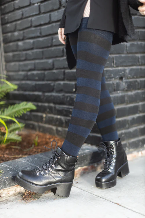 Longer Striped Extraordinary Thigh High Socks - Image 45