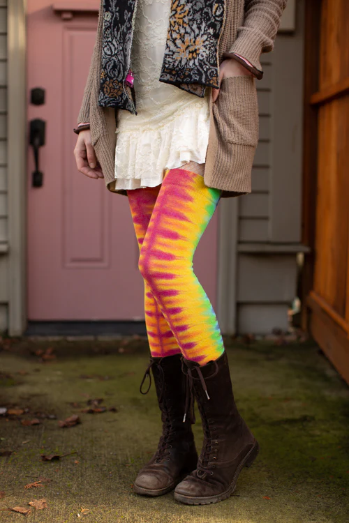 Longer Tie Dyed Extraordinary Thigh High - Image 11