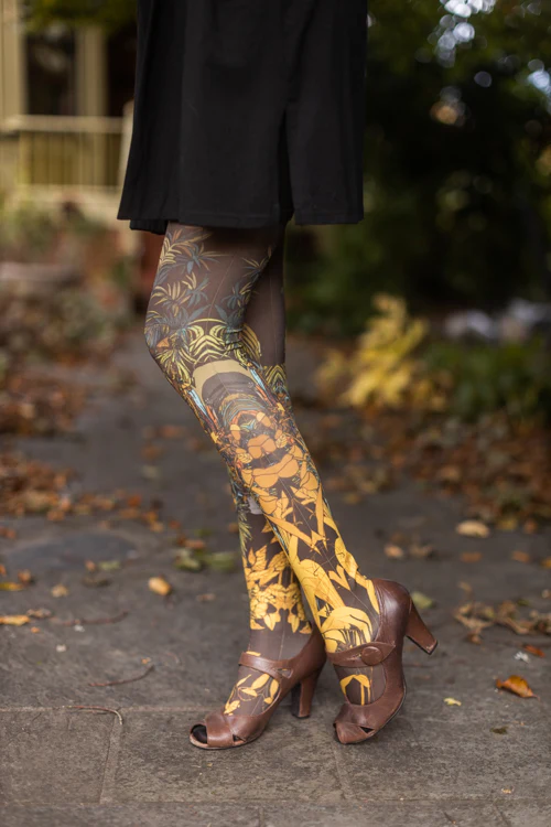 L'Ile Au Tresor Printed Tights - Image 3
