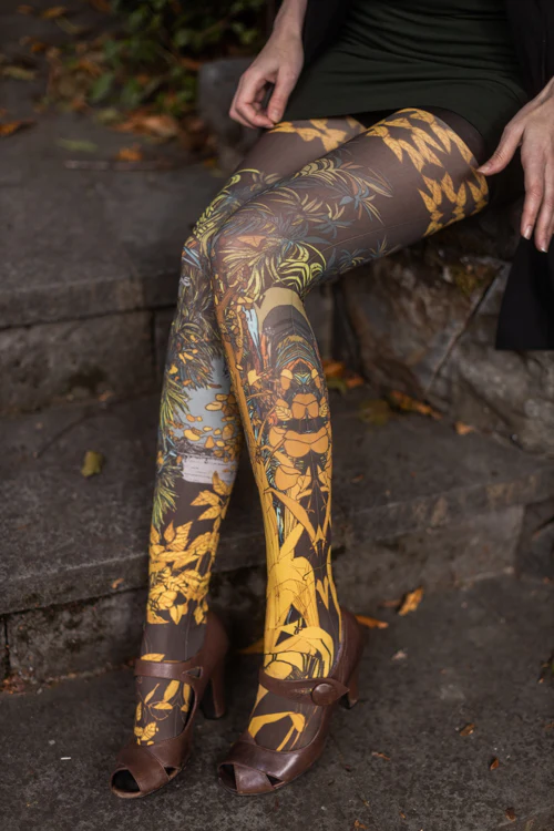 L'Ile Au Tresor Printed Tights - Image 5
