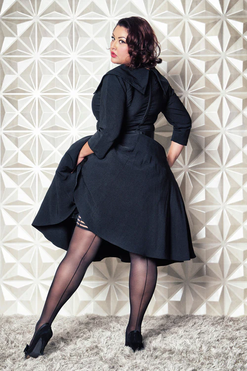 Lois Sheer Backseam Thigh High with Stay-Up Top - Image 3