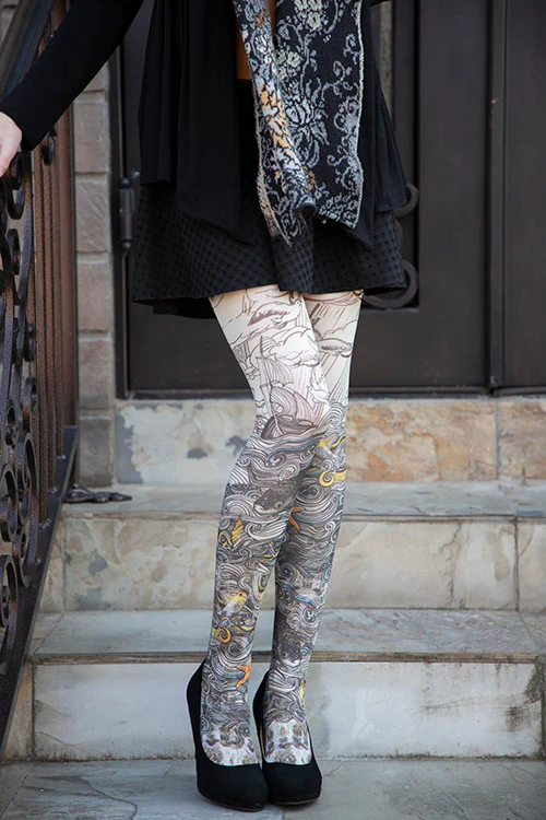 Sous Le Vent Printed Tights - Image 3