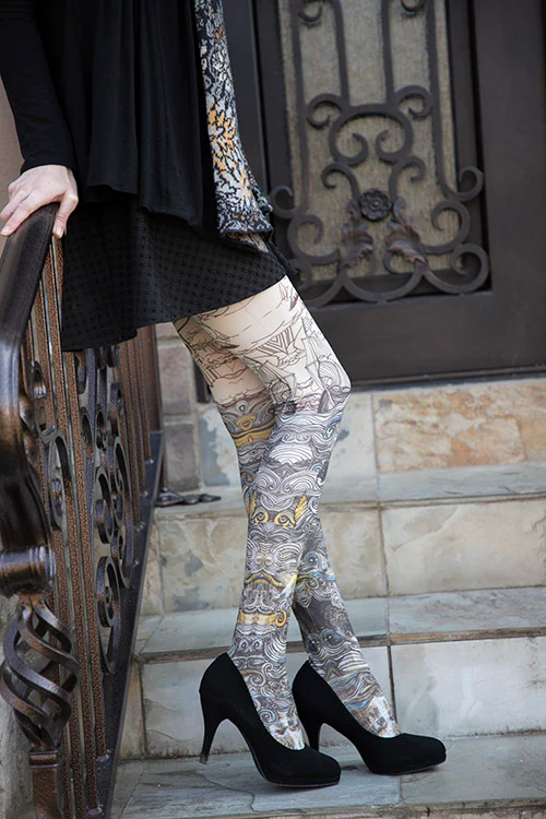 Sous Le Vent Printed Tights - Image 4