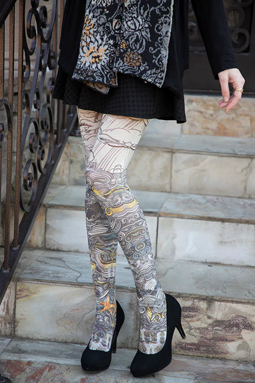 Sous Le Vent Printed Tights - Image 6