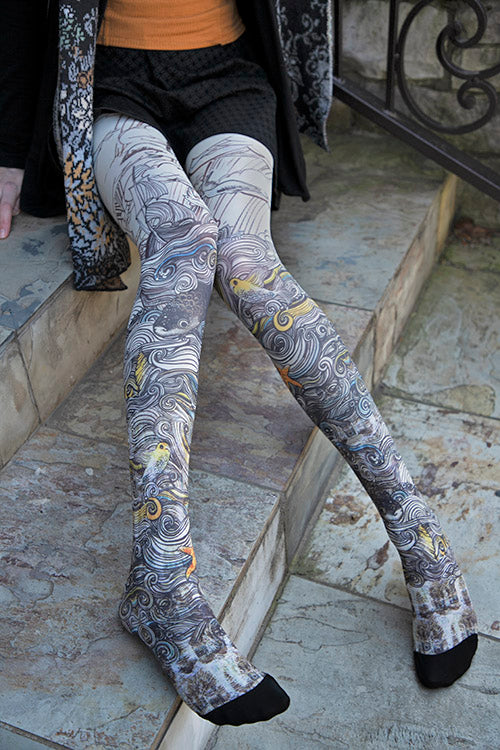 Sous Le Vent Printed Tights - Image 7