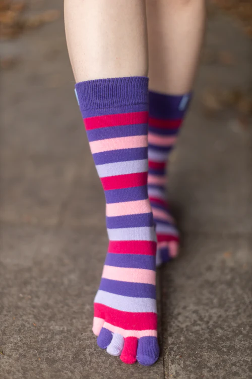 Stripy Crew Toe Socks - Image 14