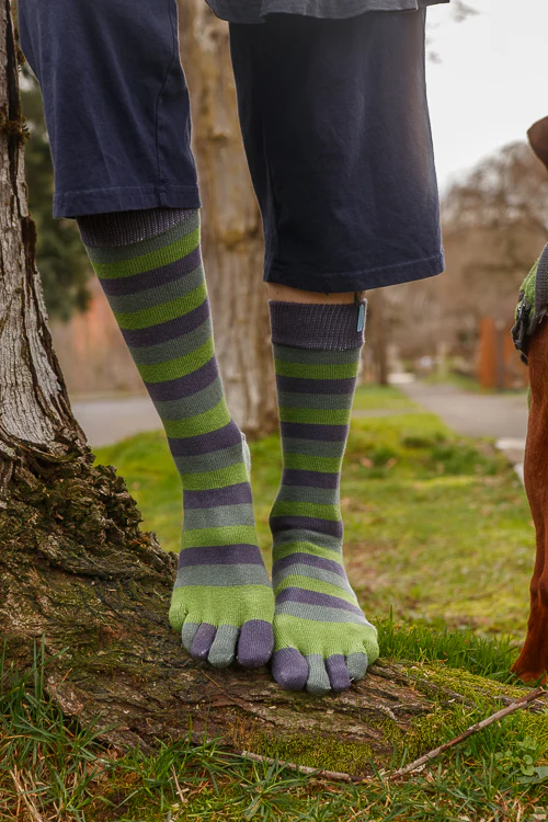 Stripy Crew Toe Socks - Image 18