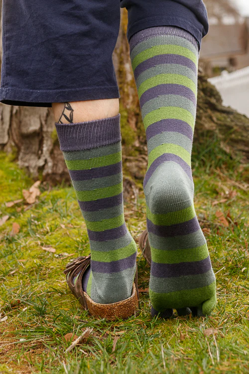 Stripy Crew Toe Socks - Image 19