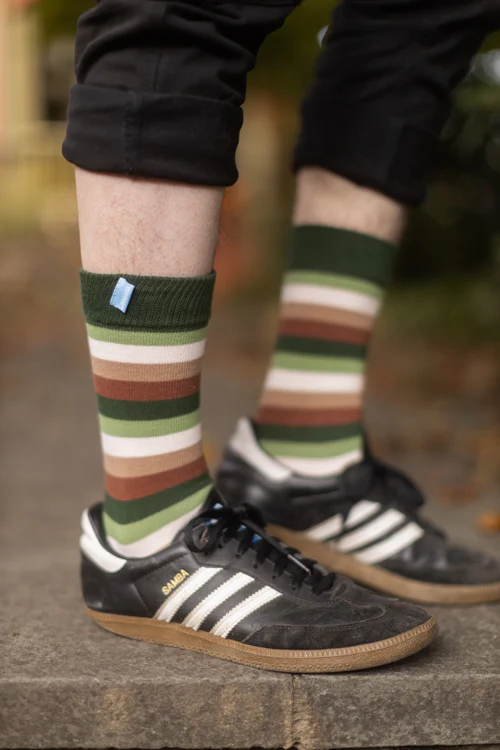 Stripy Crew Toe Socks - Image 5
