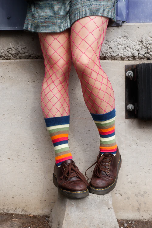 Stripy Crew Toe Socks - Image 7