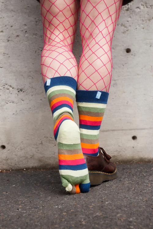 Stripy Crew Toe Socks - Image 8