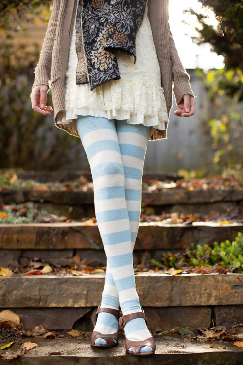 Longer Striped Extraordinary Thigh High Socks - Image 42